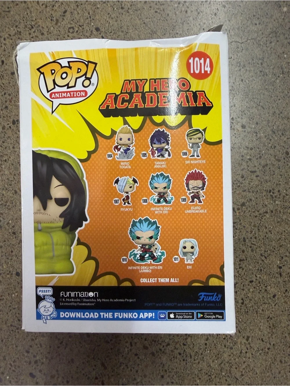 Funko Pop! My Hero Academia Aizawa in Sleeping Bag #1014 FYE Exclusive Vinyl